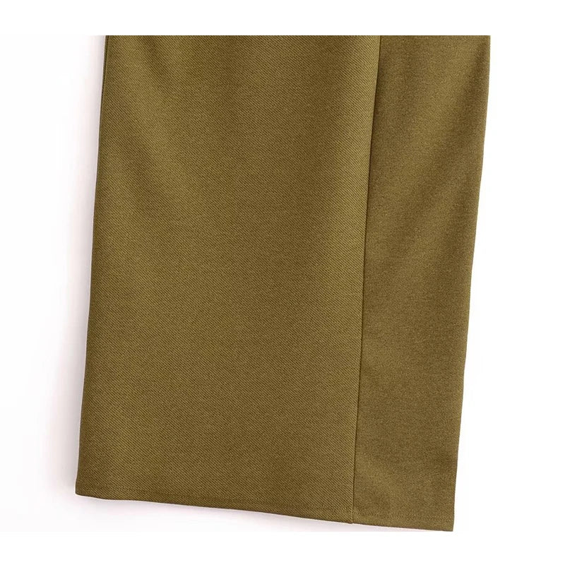 Olive Buckle Dress