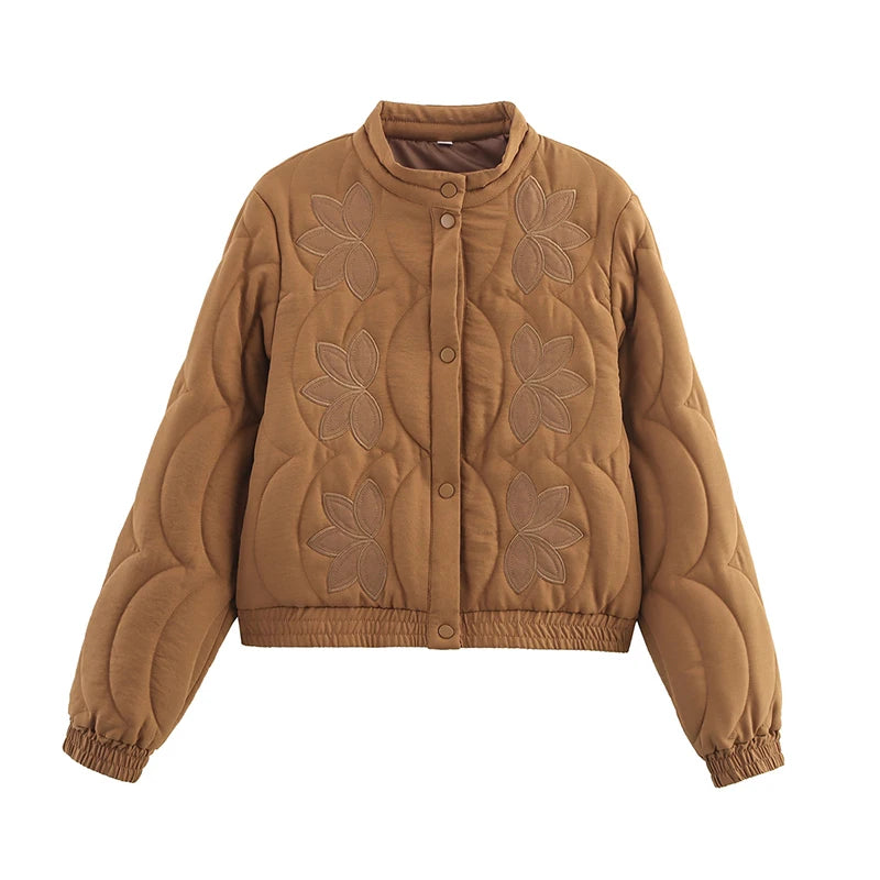 Floral Quilted Puffer Jacket – Multiple Colors
