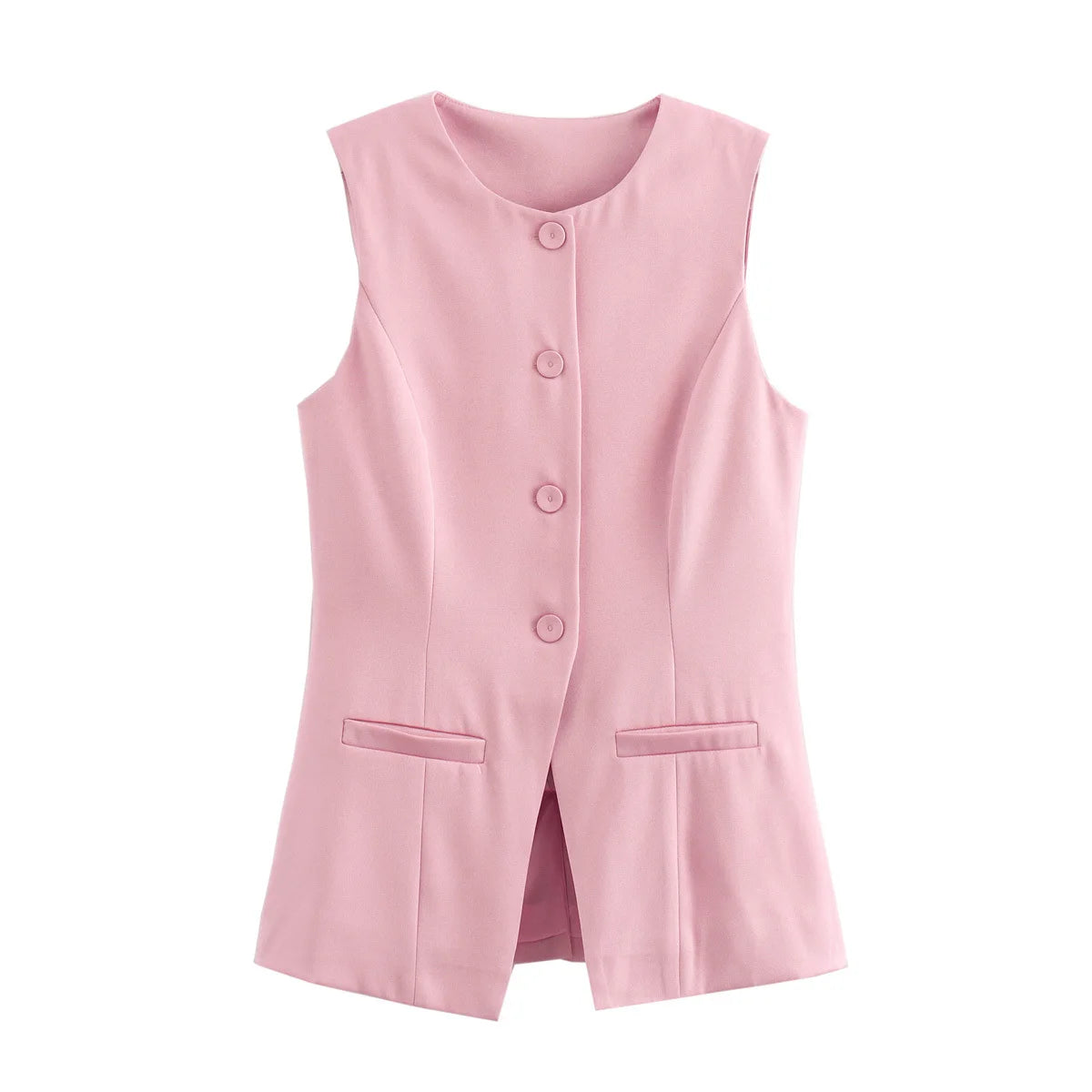 Sleeveless Button Vest