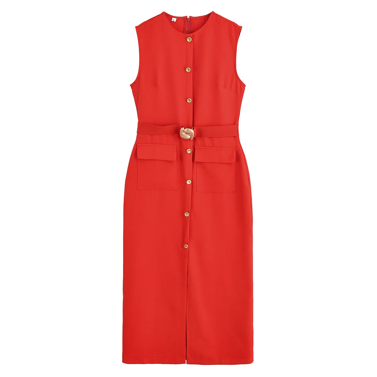 Mayfair Gold Button Dress