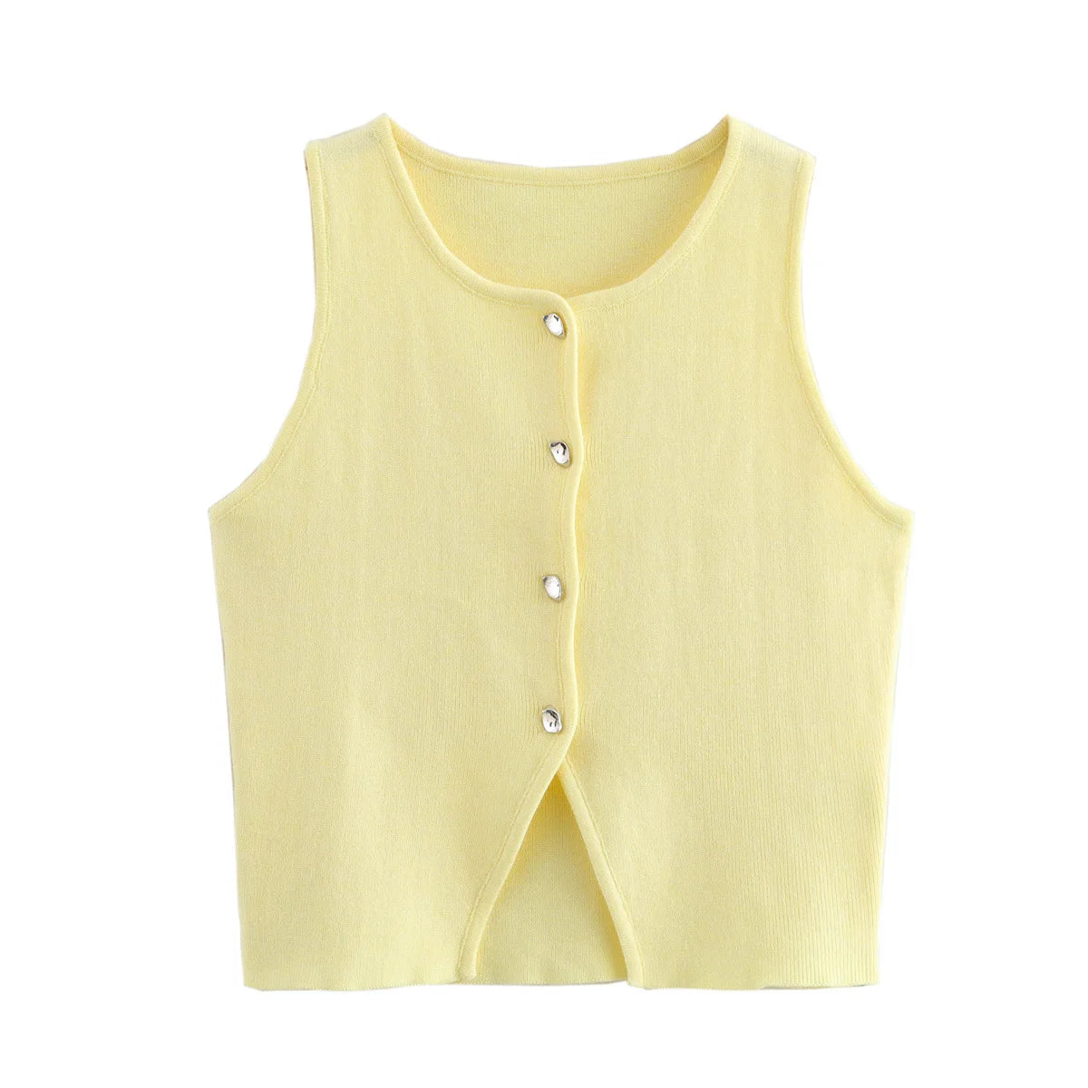 Buttoned Sleeveless Top