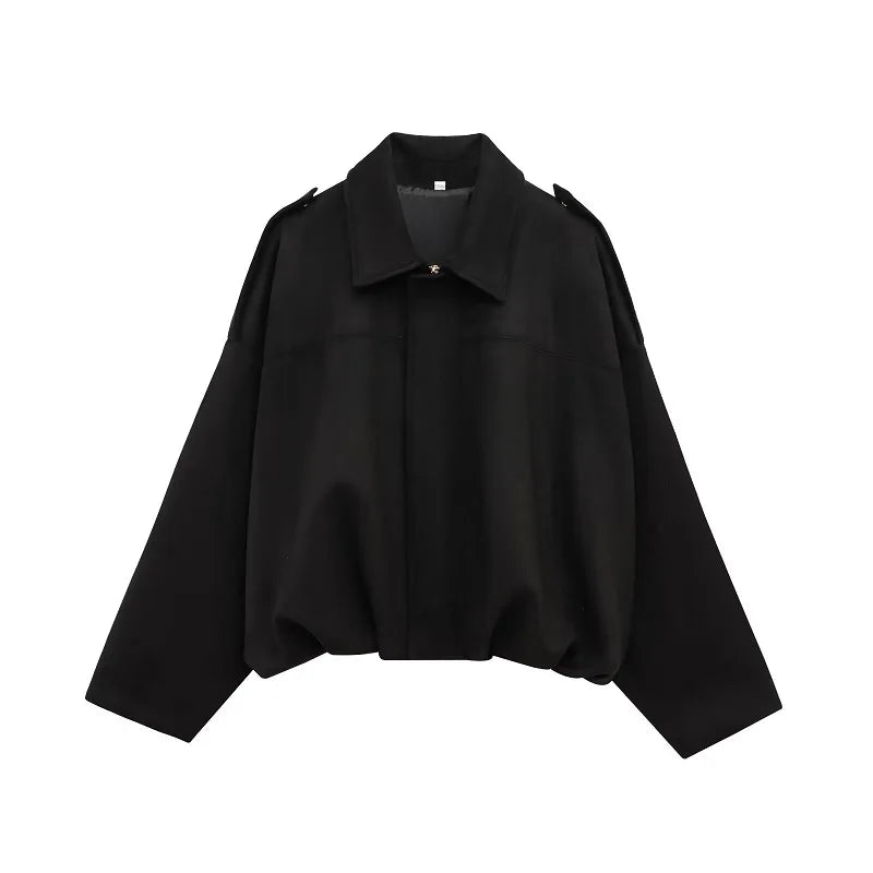 Suede-Effect Bomber Jacket