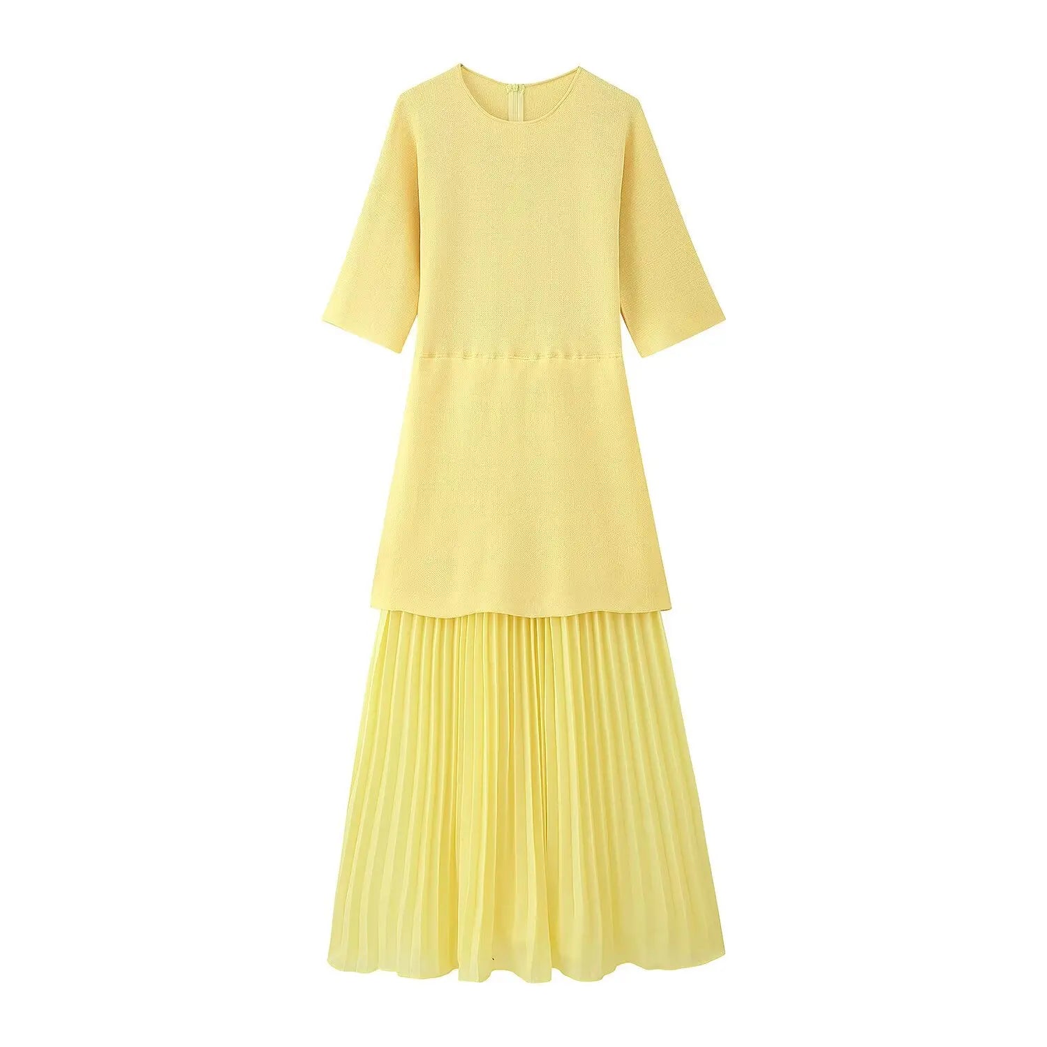Savoy Structured Pleated Dress