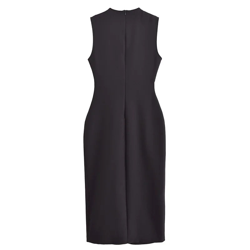Mayfair Gold Button Dress