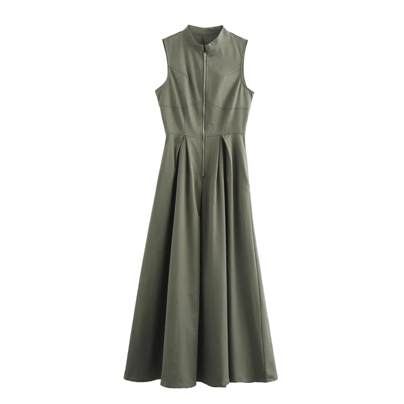 Luxe Zip Maxi Dress