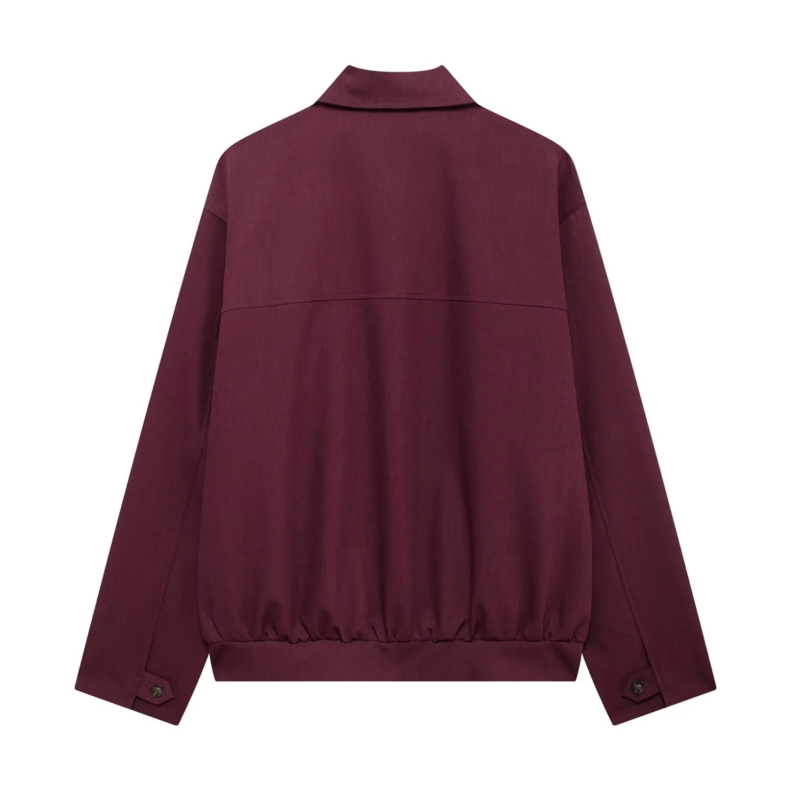 Classic Collared Jacket – Burgundy