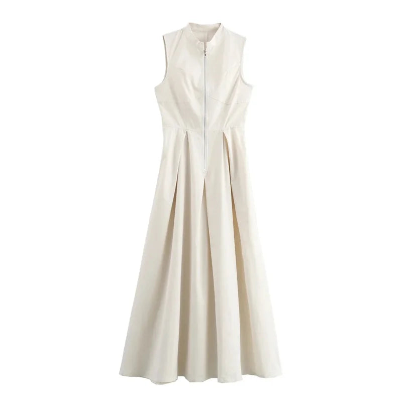 Luxe Zip Maxi Dress