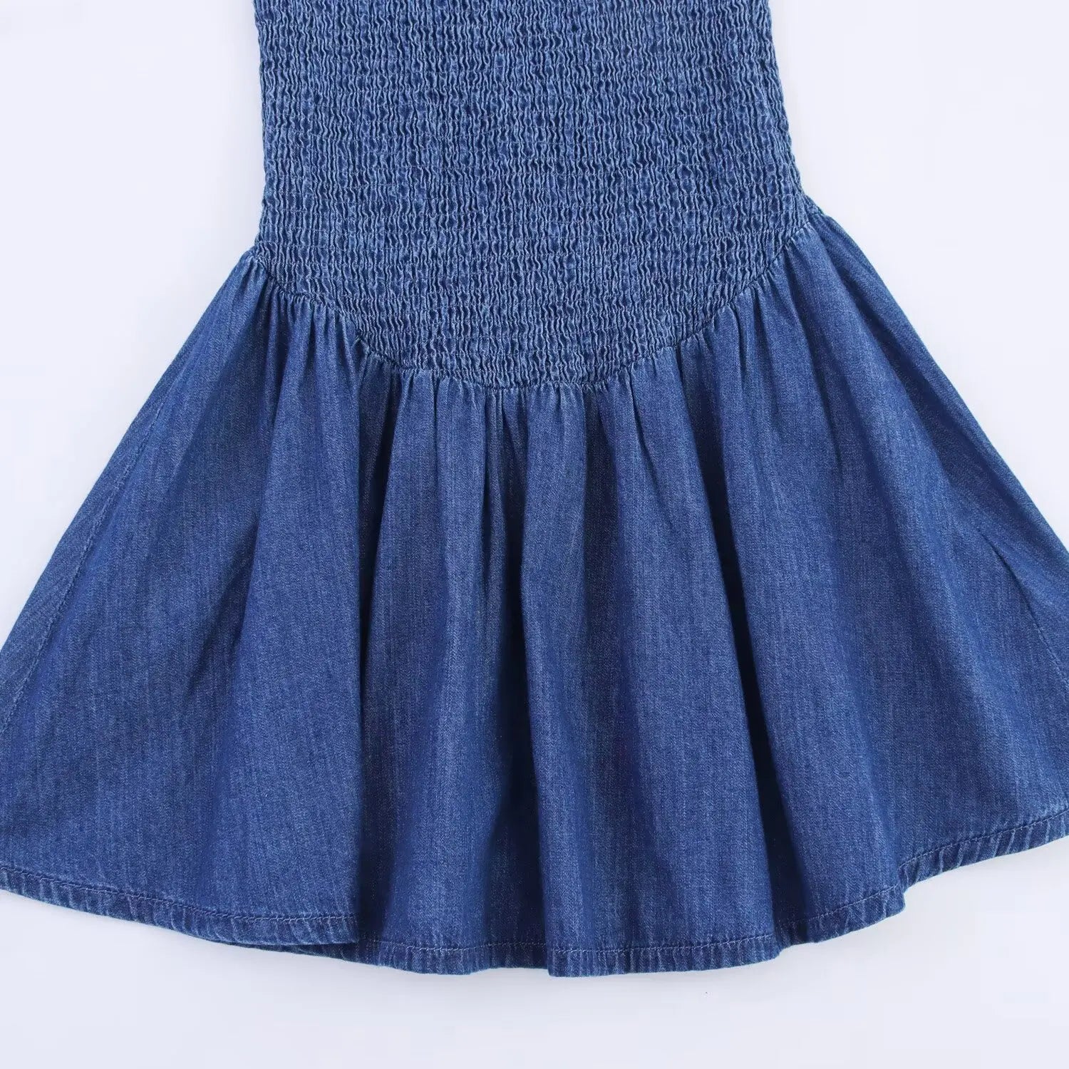 ETJ 2025 TRAF Women's Summer new fashion honeycomb temperament slim sleeveless round neck short dress