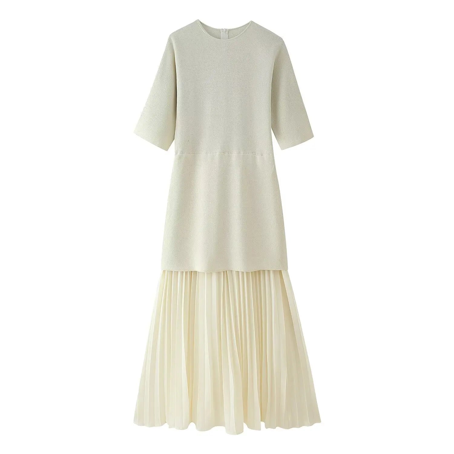 Savoy Structured Pleated Dress
