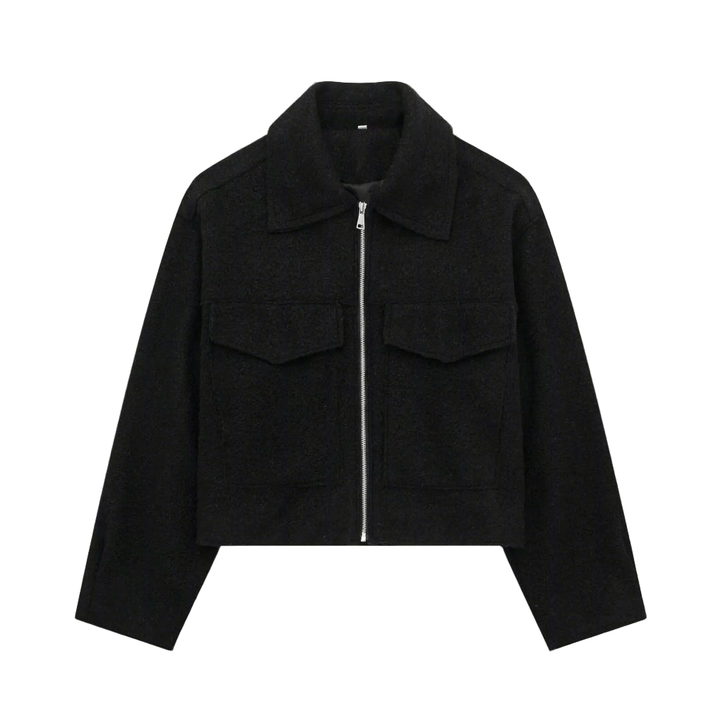 Elegant Long Sleeve Zipper Jacket