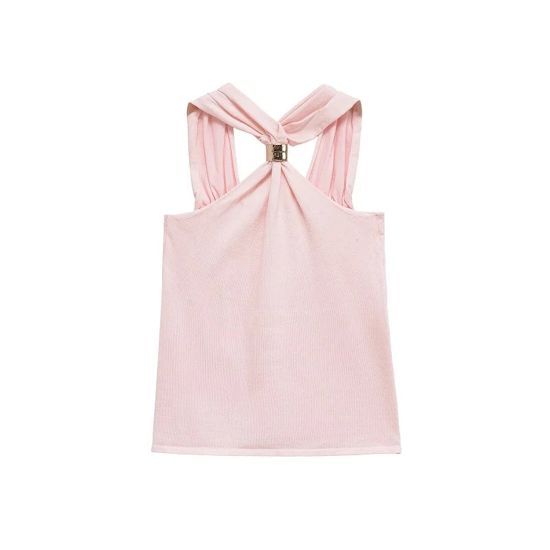 Halter Top with Ring Detail