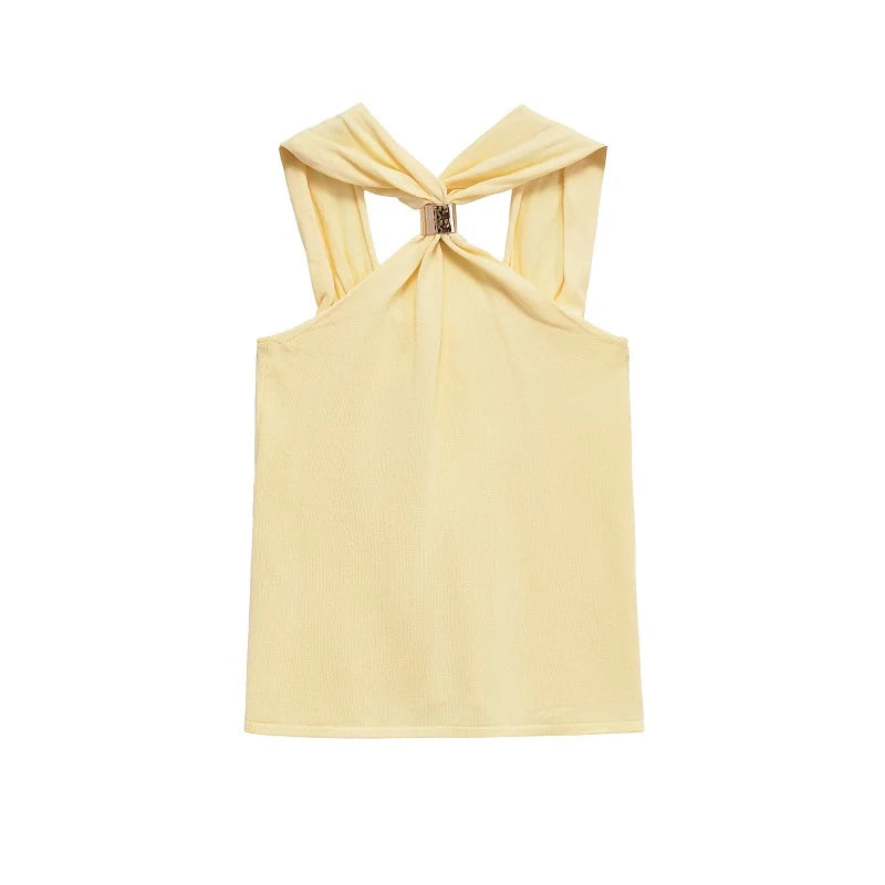 Halter Top with Ring Detail