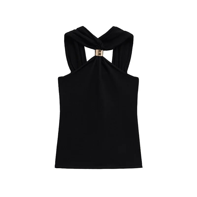 Halter Top with Ring Detail
