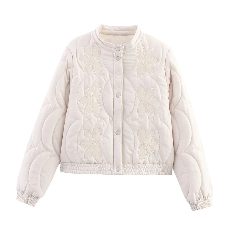 Floral Quilted Puffer Jacket – Multiple Colors