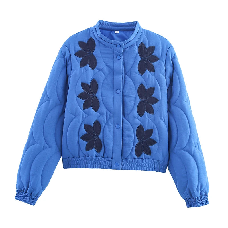Floral Quilted Puffer Jacket – Multiple Colors