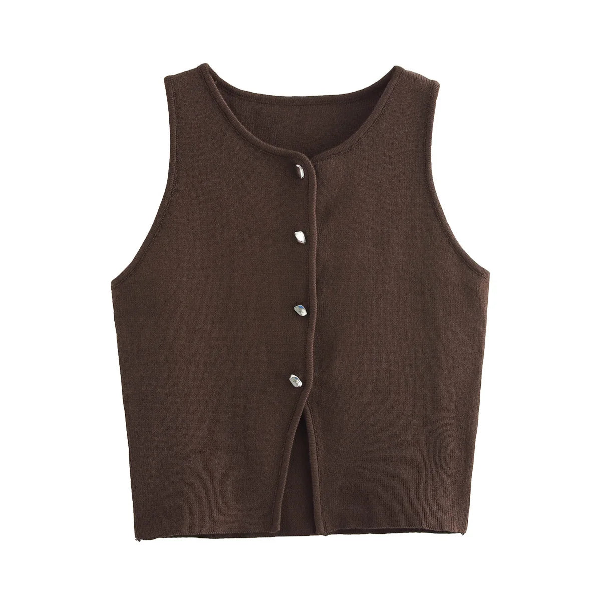 Buttoned Sleeveless Top