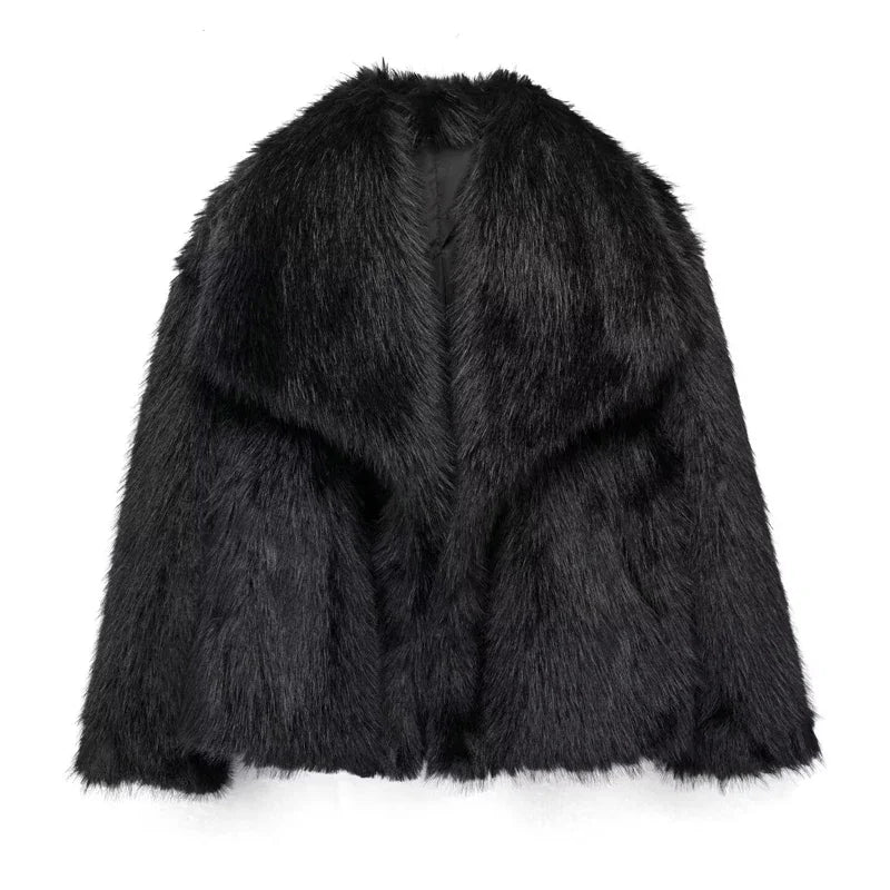 Plush Faux Fur Coat