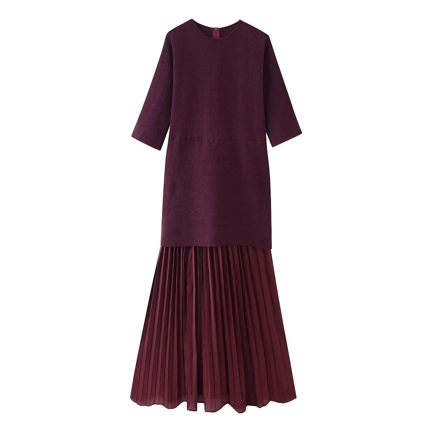 Savoy Structured Pleated Dress