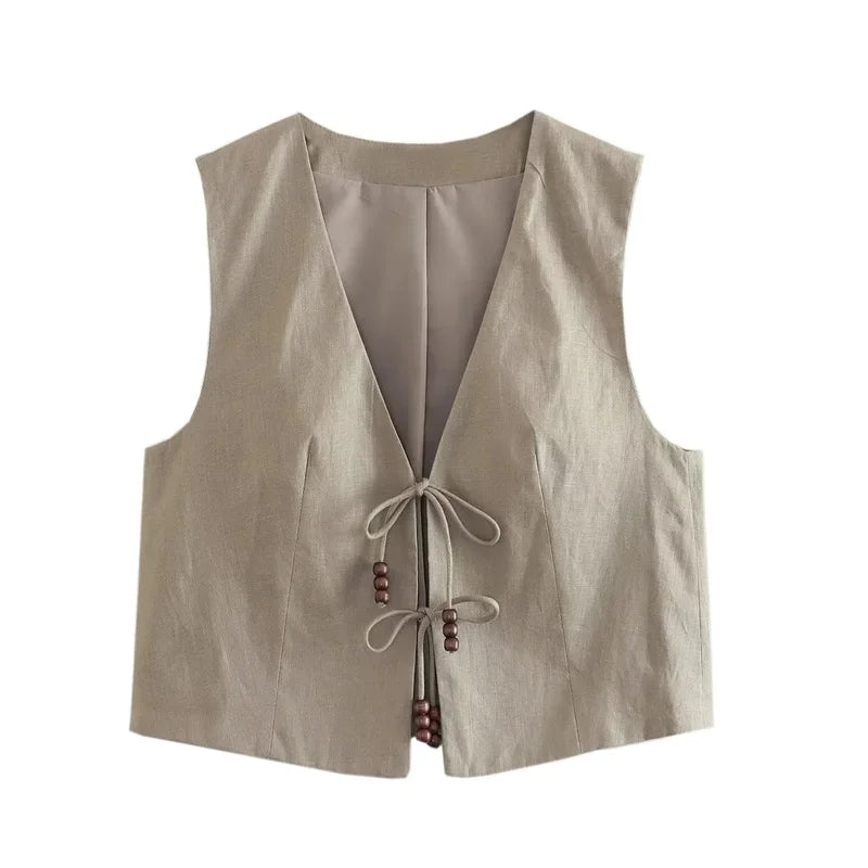 Tie-Front Vest