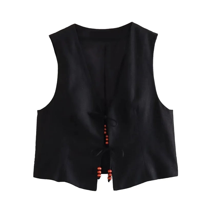 Tie-Front Vest