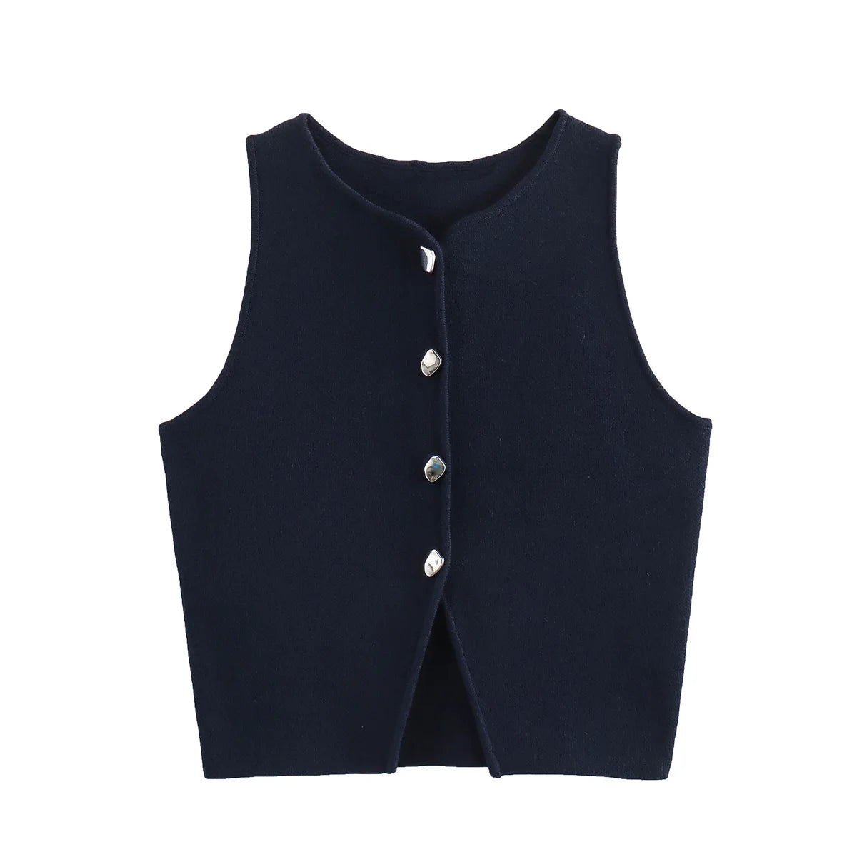Buttoned Sleeveless Top