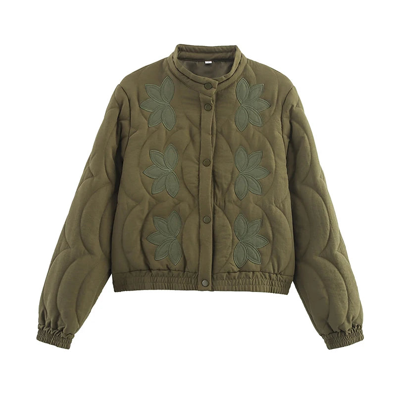 Floral Quilted Puffer Jacket – Multiple Colors