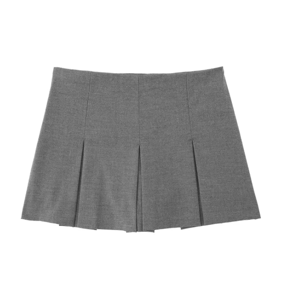 Classic Pleated Mini Skirt
