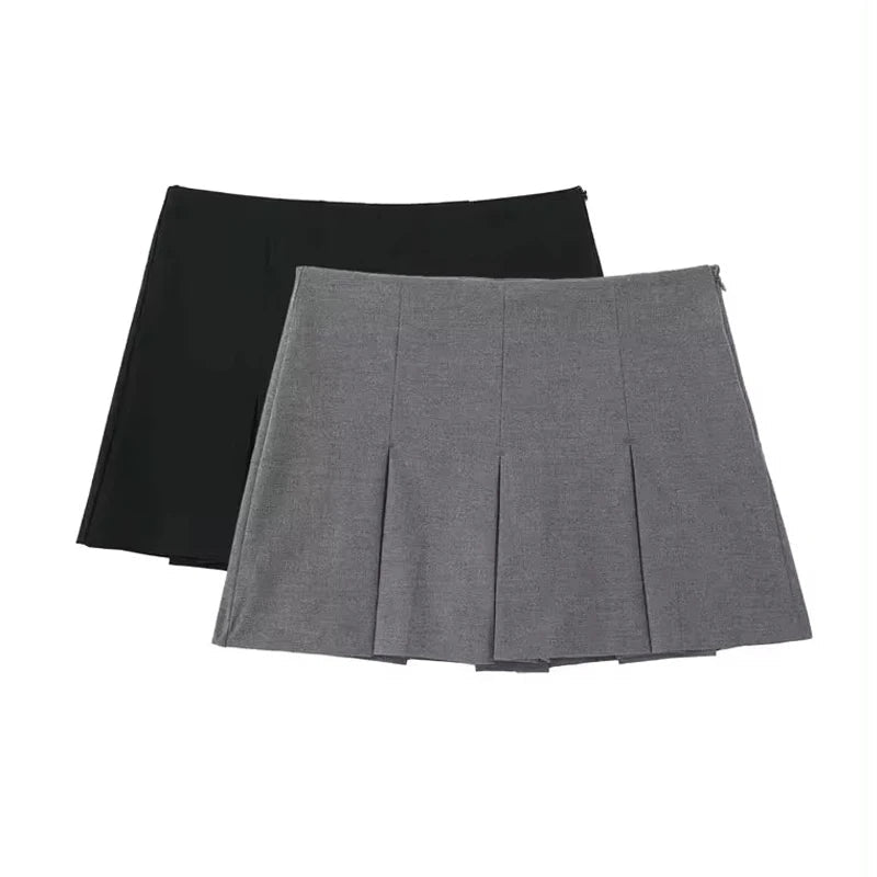 Classic Pleated Mini Skirt