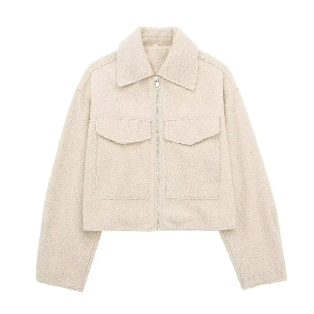 Elegant Long Sleeve Zipper Jacket