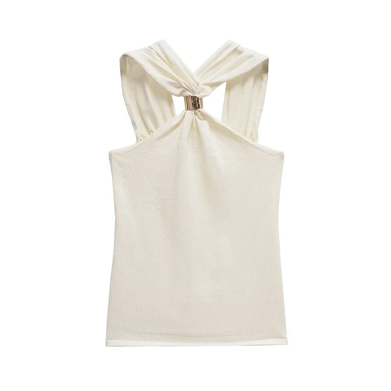 Halter Top with Ring Detail