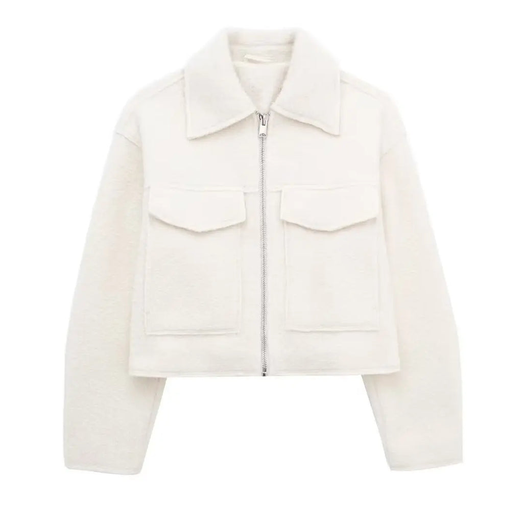 Elegant Long Sleeve Zipper Jacket